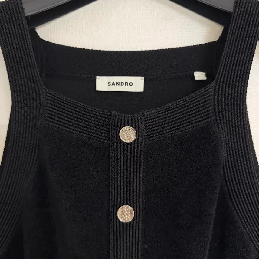 [BUNJANG] Sandro Button Embellished Mini Dress / 산드로 버튼 엠브레쉬드 미니 드레스 원피스