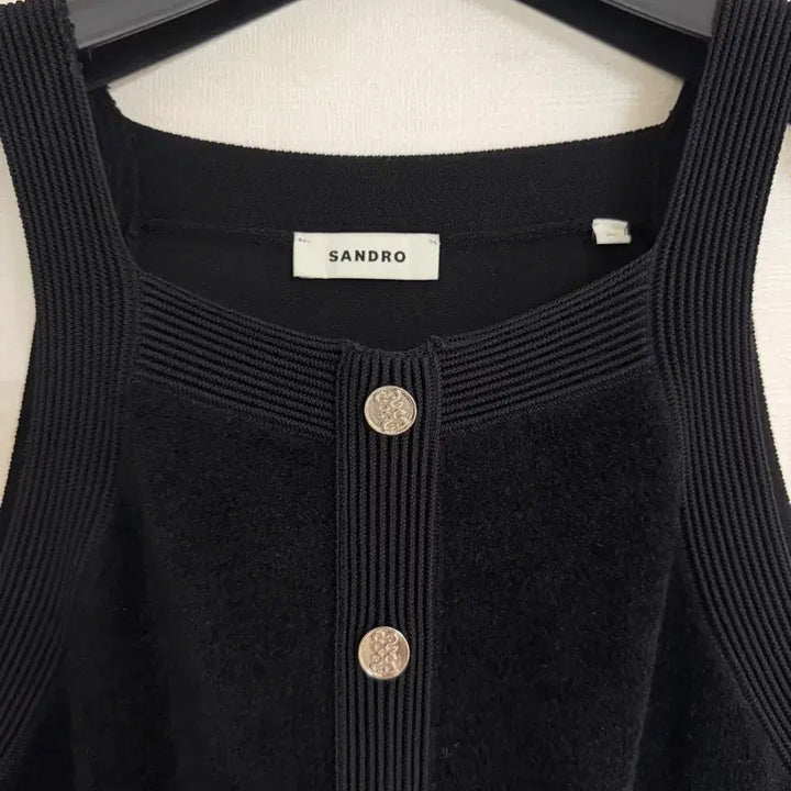 [BUNJANG] Sandro Button Embellished Mini Dress / 산드로 버튼 엠브레쉬드 미니 드레스 원피스