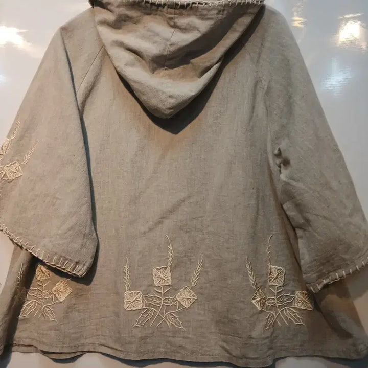 [BUNJANG] Silent Worth Linen Embroidered Hoodie Jacket / Silent Worth 린넨 자수 후드 자켓