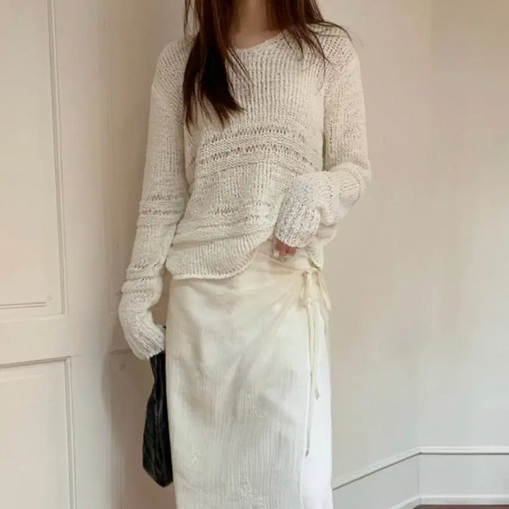 [BUNJANG] Edmore See-through Net Knit / [에드모어] 시스루 네트 니트