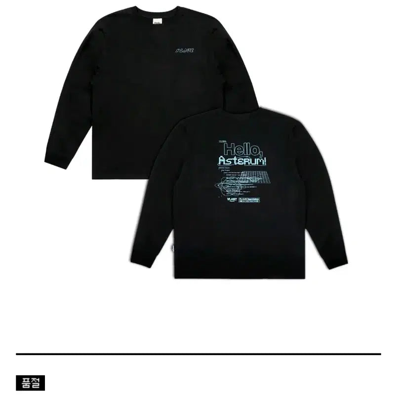 [BUNJANG] PLAVE Fancon Long Sleeve T-Shirt Black / m) 플레이브 팬콘 긴팔티셔츠 블랙