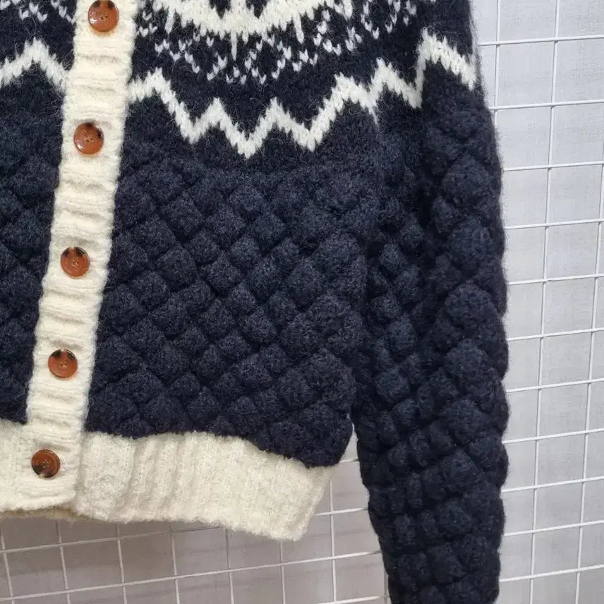 [BUNJANG] Green Butter Black Knit Cardigan / 그린버터 블랙 니트가디건