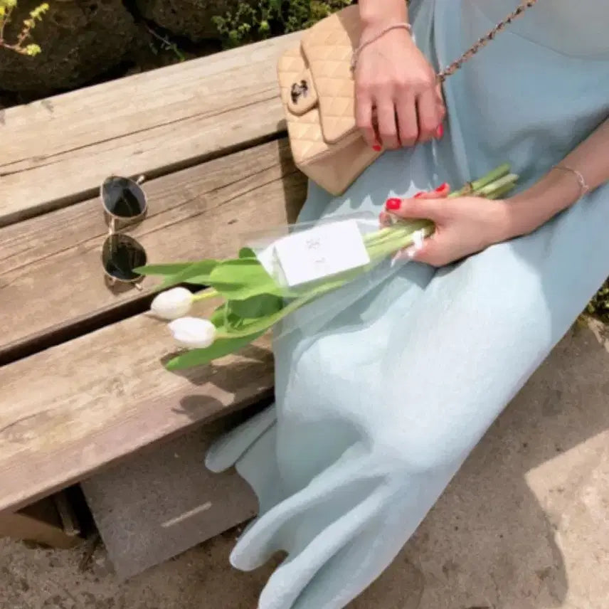 [BUNJANG] Mint Sleeveless Long Dress / 민소매 롱 원피스