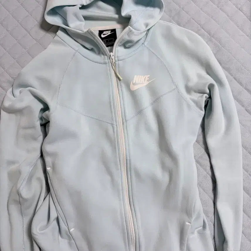 [BUNJANG] Nike Tech Fleece Full Zip Hoodie Light Blue / 나이키 Tech Fleece 풀집업 후드티 하늘색