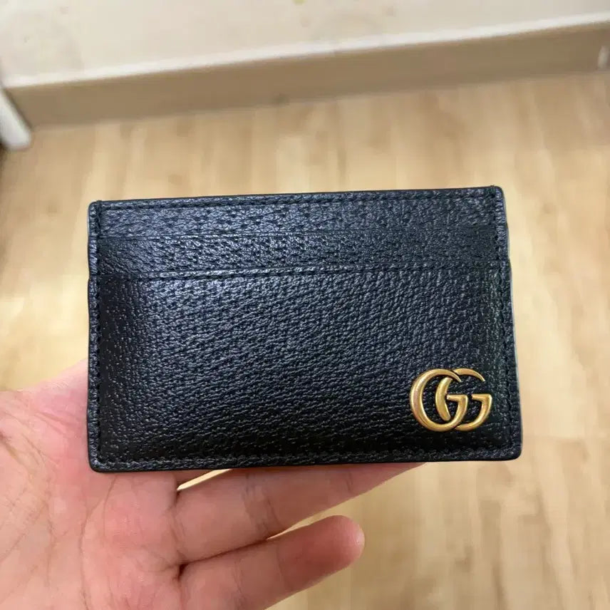 [BUNJANG] Gucci GG Marmont Card Case Black / 구찌 GG 마몬트 카드지갑 블랙