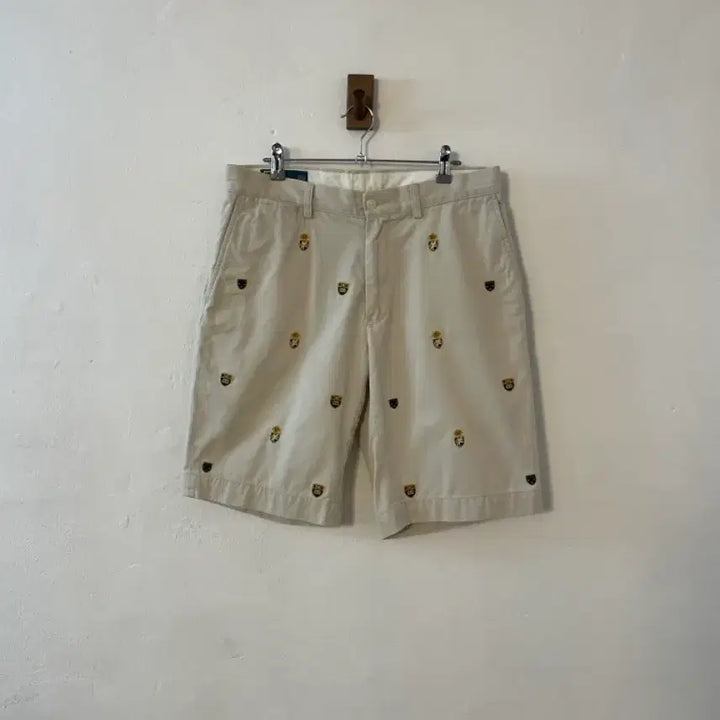 [BUNJANG] Polo Crest Embroidered Half Pants / 폴로 크레스트 자수 하프팬츠
