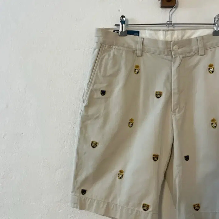 [BUNJANG] Polo Crest Embroidered Half Pants / 폴로 크레스트 자수 하프팬츠
