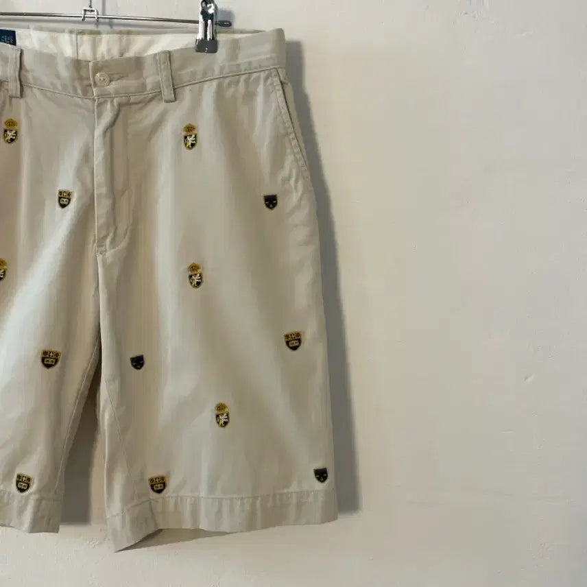 [BUNJANG] Polo Crest Embroidered Half Pants / 폴로 크레스트 자수 하프팬츠