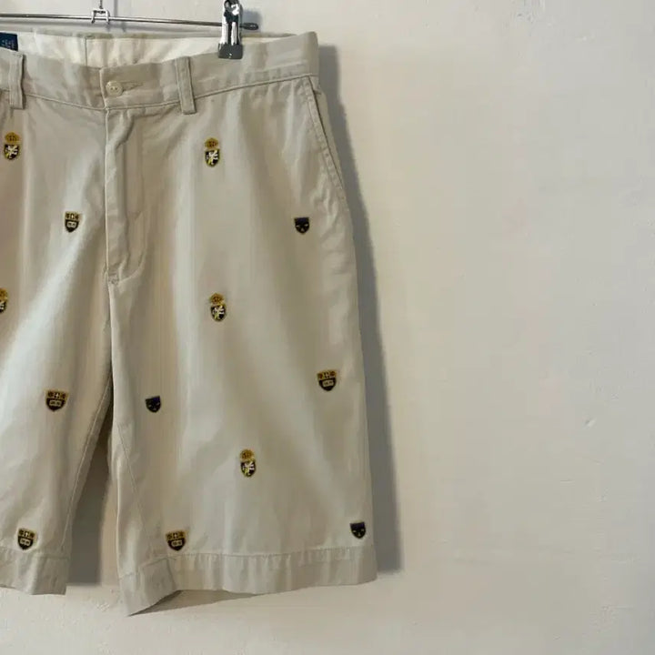 [BUNJANG] Polo Crest Embroidered Half Pants / 폴로 크레스트 자수 하프팬츠