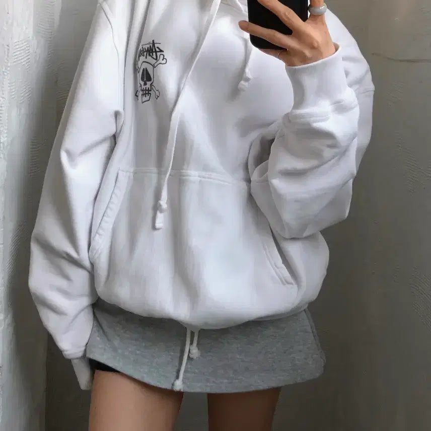 [BUNJANG] Stussy Skull &amp; Bones Pigment Dyed Hoodie / Stussy 스투시 스컬 &amp; 본즈 피그먼트 다이드 후드