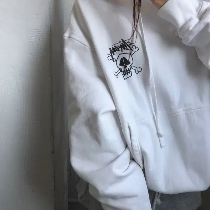 [BUNJANG] Stussy Skull &amp; Bones Pigment Dyed Hoodie / Stussy 스투시 스컬 &amp; 본즈 피그먼트 다이드 후드