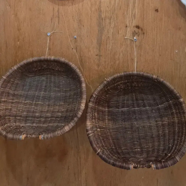 [BUNJANG] Folk Craft Small Dog Basket Set (2 pcs) / 민속품  / 소형 댕댕이 소쿠리 2점