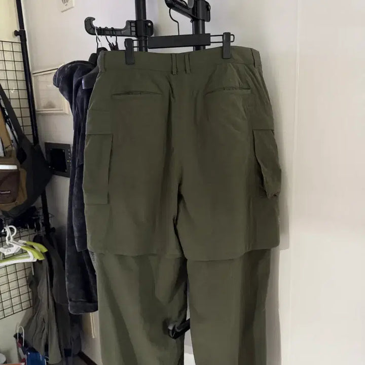 [BUNJANG] Juun.J 24SS Nylon Detachable Cargo Pants Khaki Size 50 / 준지 24ss 나일론 디테쳐블 카키 팬츠 50사이즈
