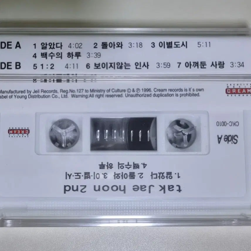 [BUNJANG] Tak Jae Hoon 2nd Album Unsealed Cassette Tape / 탁재훈 2집 (미개봉 카세트테이프)