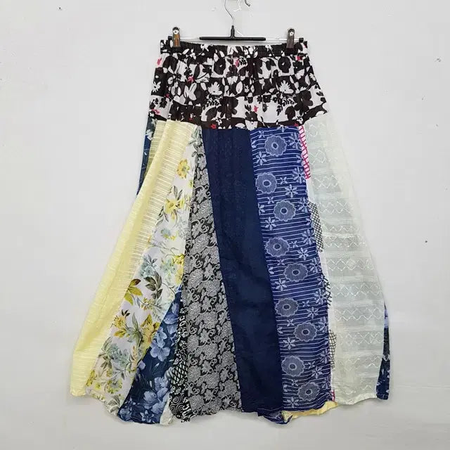 [BUNJANG] Patchwork Banding Skirt / 패치워크 밴딩 스커트