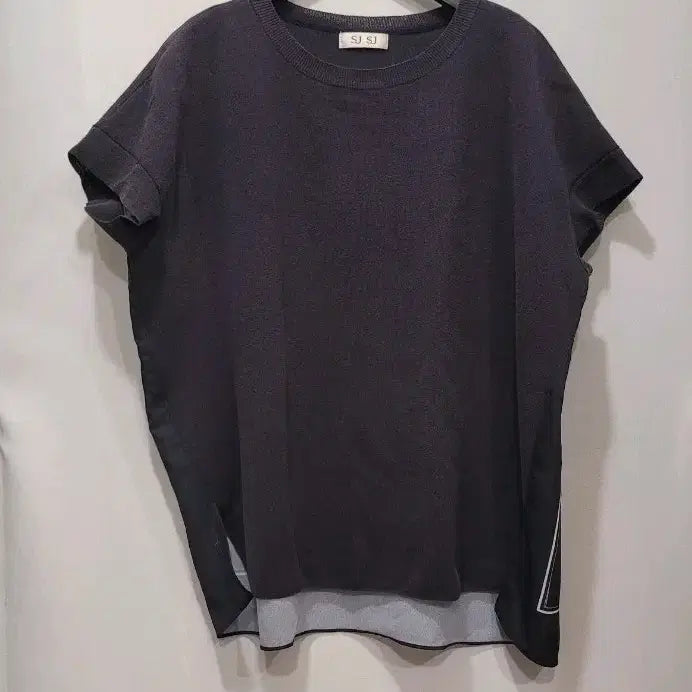 [BUNJANG] SJ Layered Short-Sleeve T-Shirt Black / SJ SJ 블랙 레이어드 반팔 티셔츠