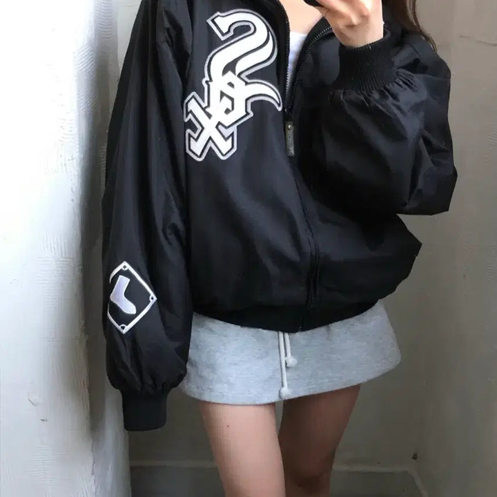[BUNJANG] Majestic Chicago White Sox Authentic Jacket / Majestic 마제스틱 블랙 시카고 화이트삭스 어센틱 자켓