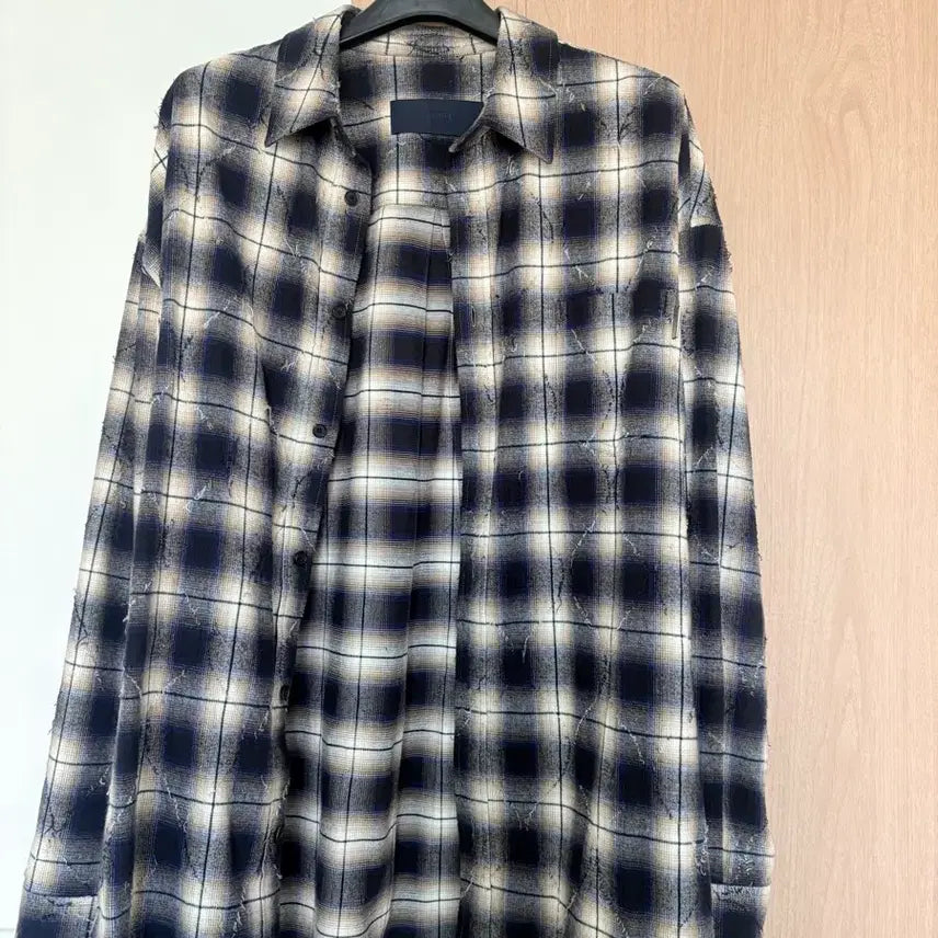 [BUNJANG] JUUN.J 24FW Argyle Navy Shirt Size 48 (First Edition) / 준지 24fw 아가일 네이비 셔츠 48(초판)