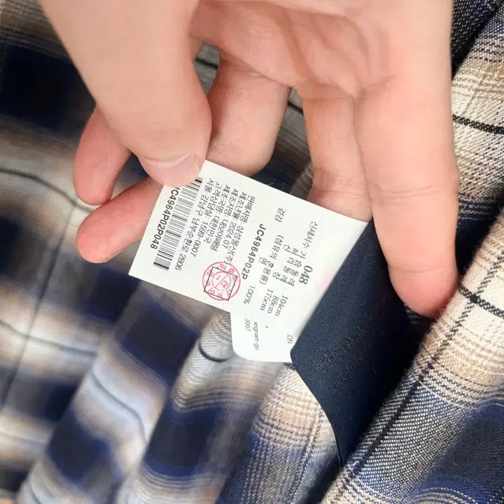 [BUNJANG] JUUN.J 24FW Argyle Navy Shirt Size 48 (First Edition) / 준지 24fw 아가일 네이비 셔츠 48(초판)