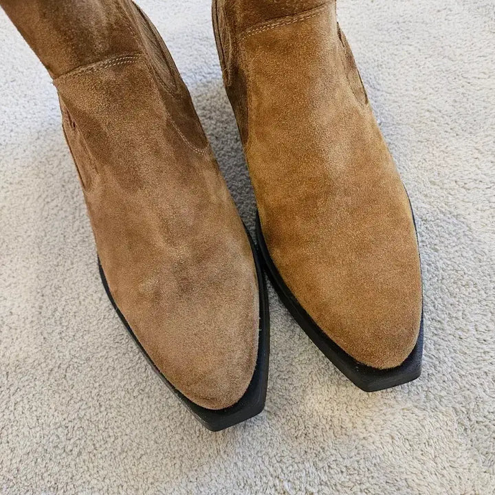[BUNJANG] Zara Limited Edition Suede Cowboy Western Boots Size 41 / 자라 리미티드에디션 스웨이드 카우보이 웨스턴 부츠 41