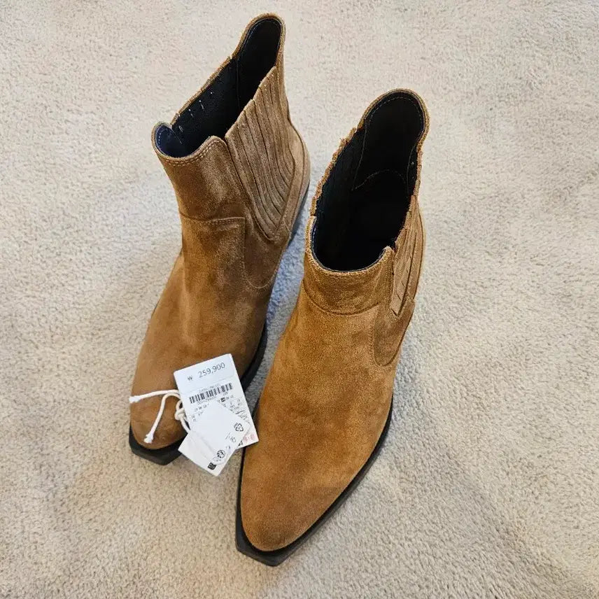 [BUNJANG] Zara Limited Edition Suede Cowboy Western Boots Size 41 / 자라 리미티드에디션 스웨이드 카우보이 웨스턴 부츠 41
