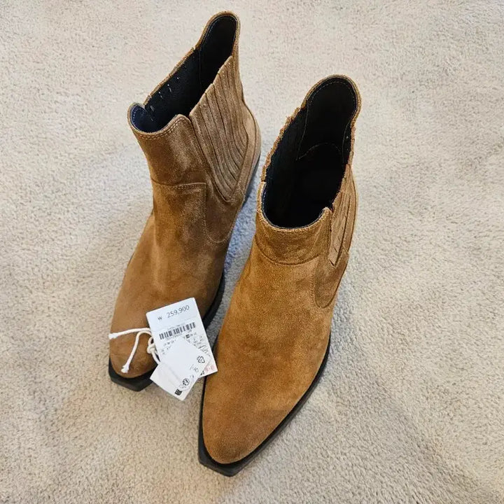 [BUNJANG] Zara Limited Edition Suede Cowboy Western Boots Size 41 / 자라 리미티드에디션 스웨이드 카우보이 웨스턴 부츠 41