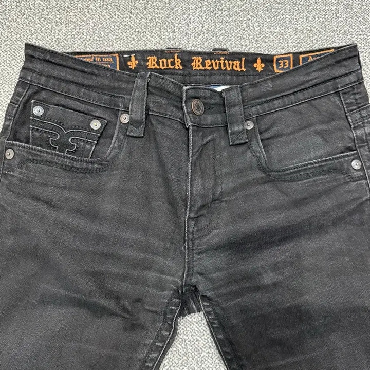 [BUNJANG] Rock Revival Black Denim Pants Size 33 / 33 락리바이벌 Rock Revival 블랙 데님 팬츠 흑청 바지