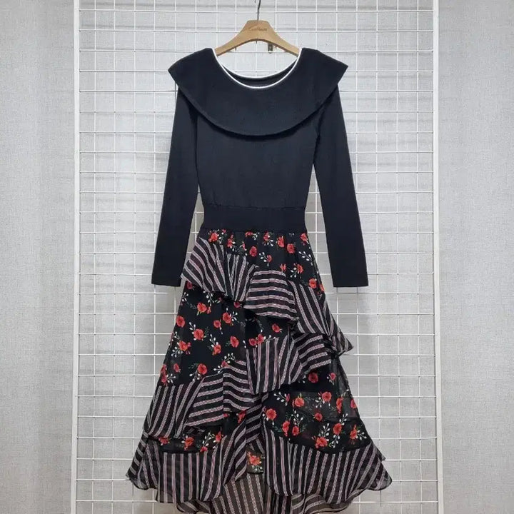 [BUNJANG] Egoist Knit Chiffon Dress / 에고이스트 니트 쉬폰원피스 55