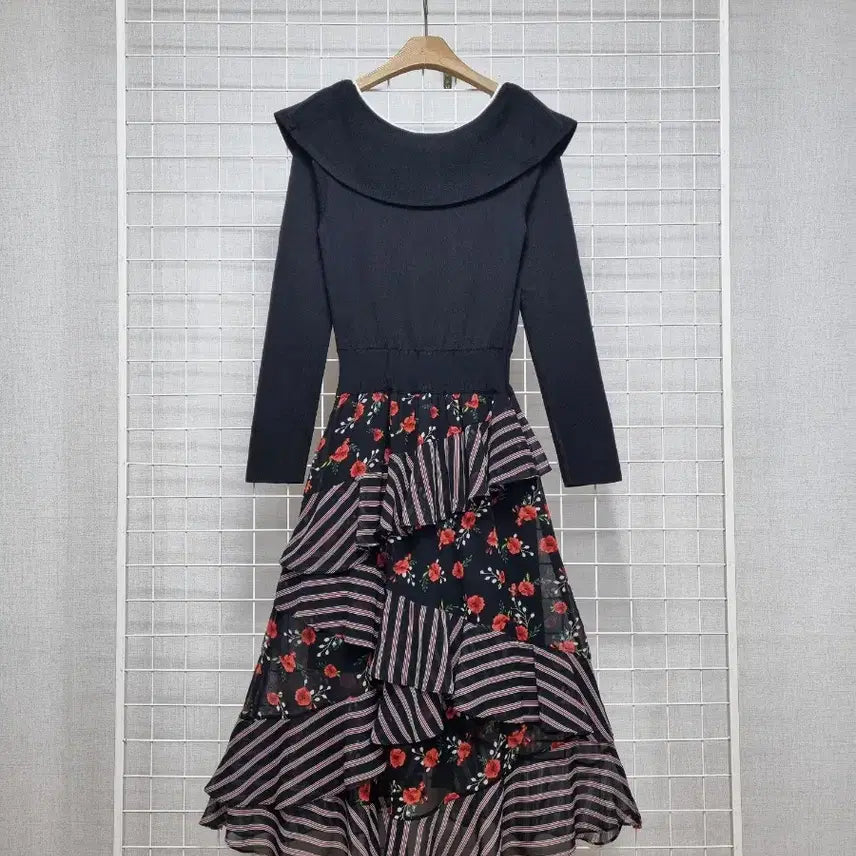 [BUNJANG] Egoist Knit Chiffon Dress / 에고이스트 니트 쉬폰원피스 55