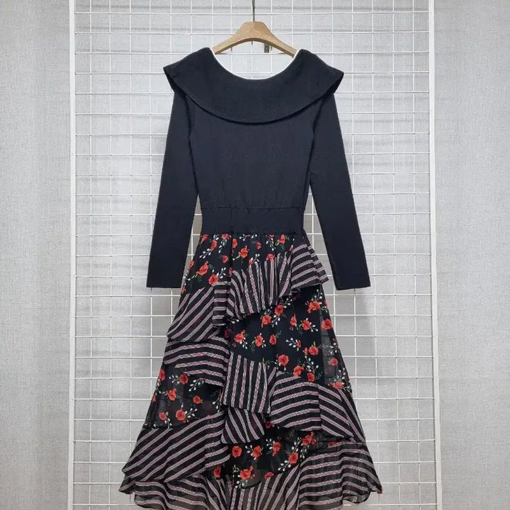 [BUNJANG] Egoist Knit Chiffon Dress / 에고이스트 니트 쉬폰원피스 55