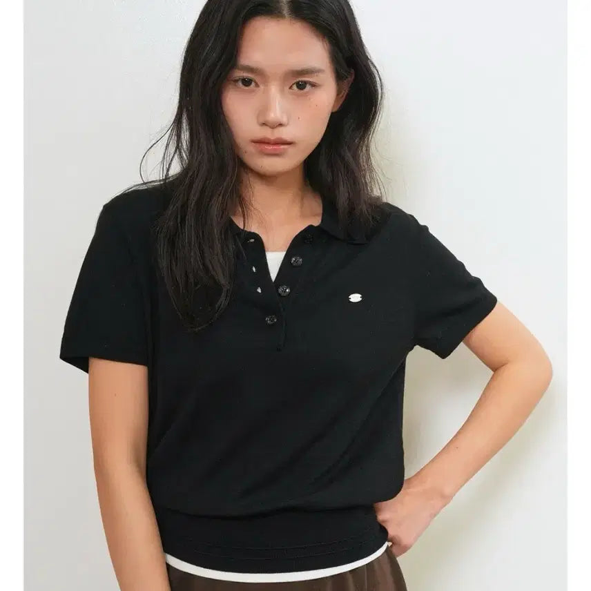 [BUNJANG] WOMAN Airy Essential Collar Half Knit [5 Colors] / WOMAN 에어리 에센셜 카라 하프 니트 [5COL] / WBE2L055