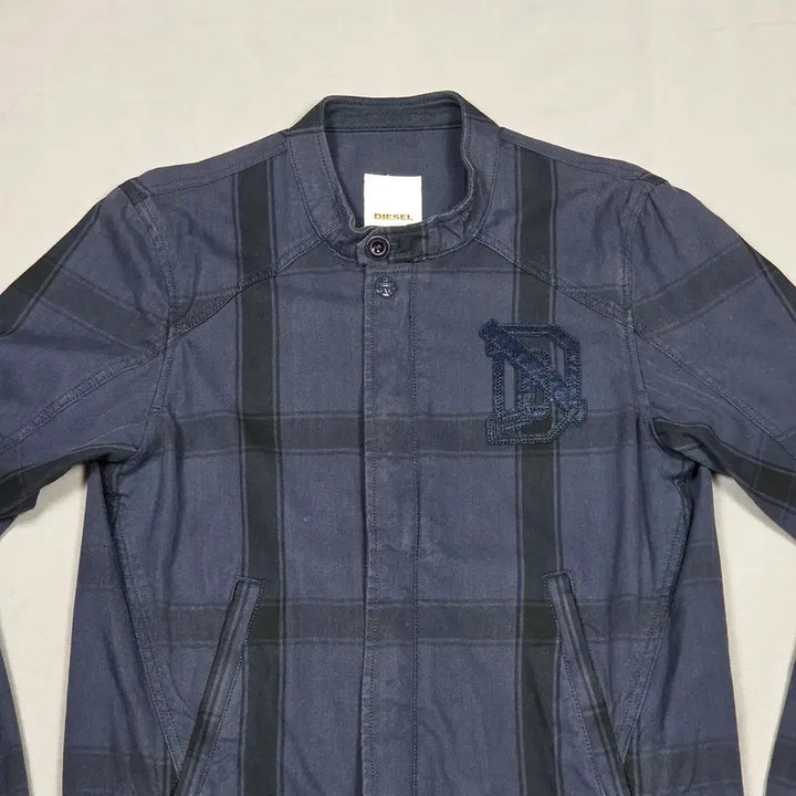 [BUNJANG] Diesel Big Check Embroidery Cotton Zip-Up Jacket / [디젤] 빅 체크 엠브로이더리 코튼 집업 자켓 | A00149