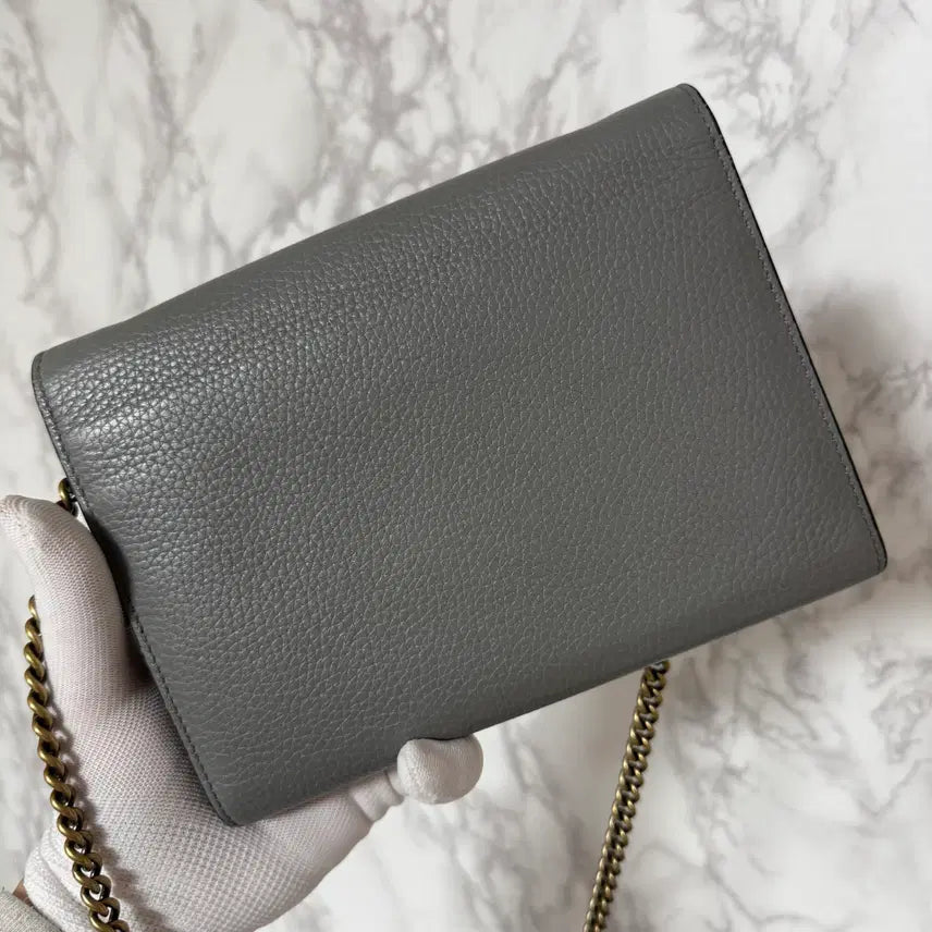 [BUNJANG] Gucci Matelassé WOC Grey Chain Bag Wallet / [OS] 구찌 마틀라쎄 WOC 그레이 체인 가방 지갑