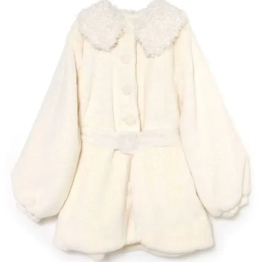 [BUNJANG] Bubblez Fur Coat Collar Belt Princess Style Furry Coat / 버블즈 퍼 코트 카라 밸트 양산형 양지뢰 지뢰계 히메갸루 폼폼 스노우