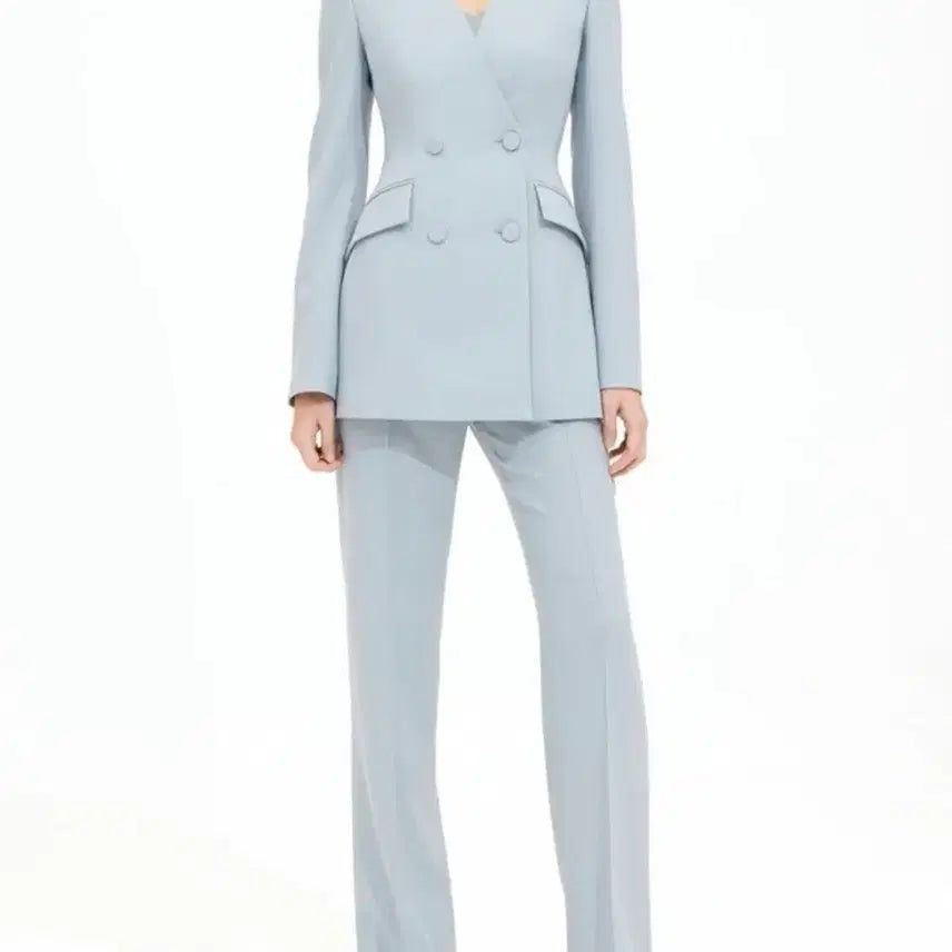 [BUNJANG] ABOABO Ash Blue Suit Set Two-Piece / 아보아보 애쉬블루 정장 셋업 투피스