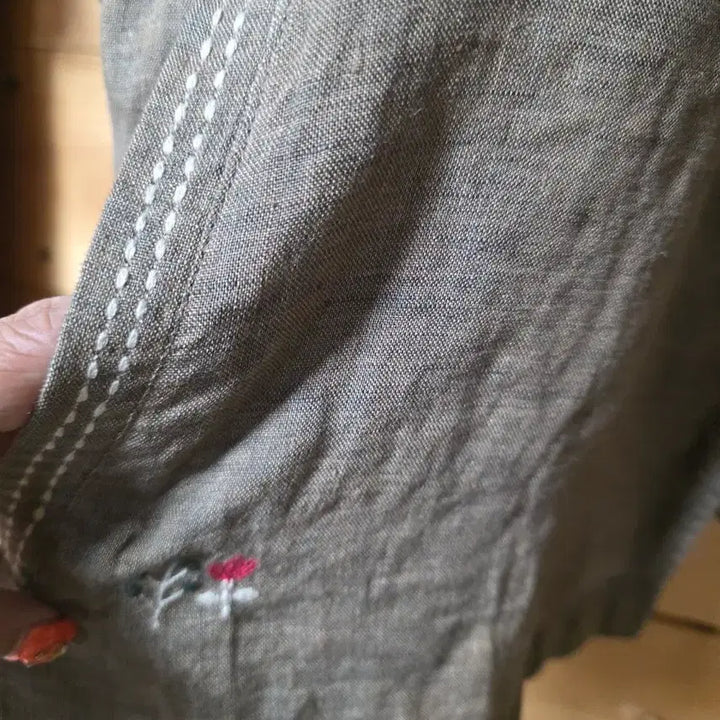 [BUNJANG] Unbranded Embroidered Horsehair Blend Shirt Jacket / 한쪽 주머니 자수 마셔츠겸자켓