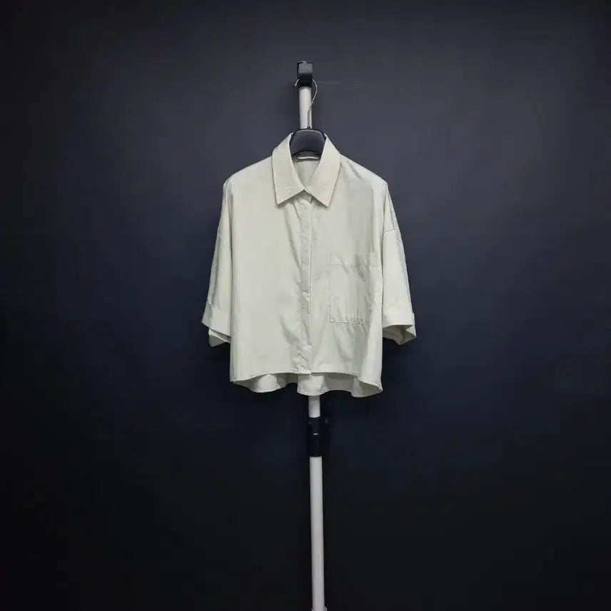 [BUNJANG] Vov "Spring Summer" Ash Olive Green Rayon Loose Boxy Fit Blouse (New) / 새 보브 춘하 레이온 루즈박시핏 블라우스 44-77