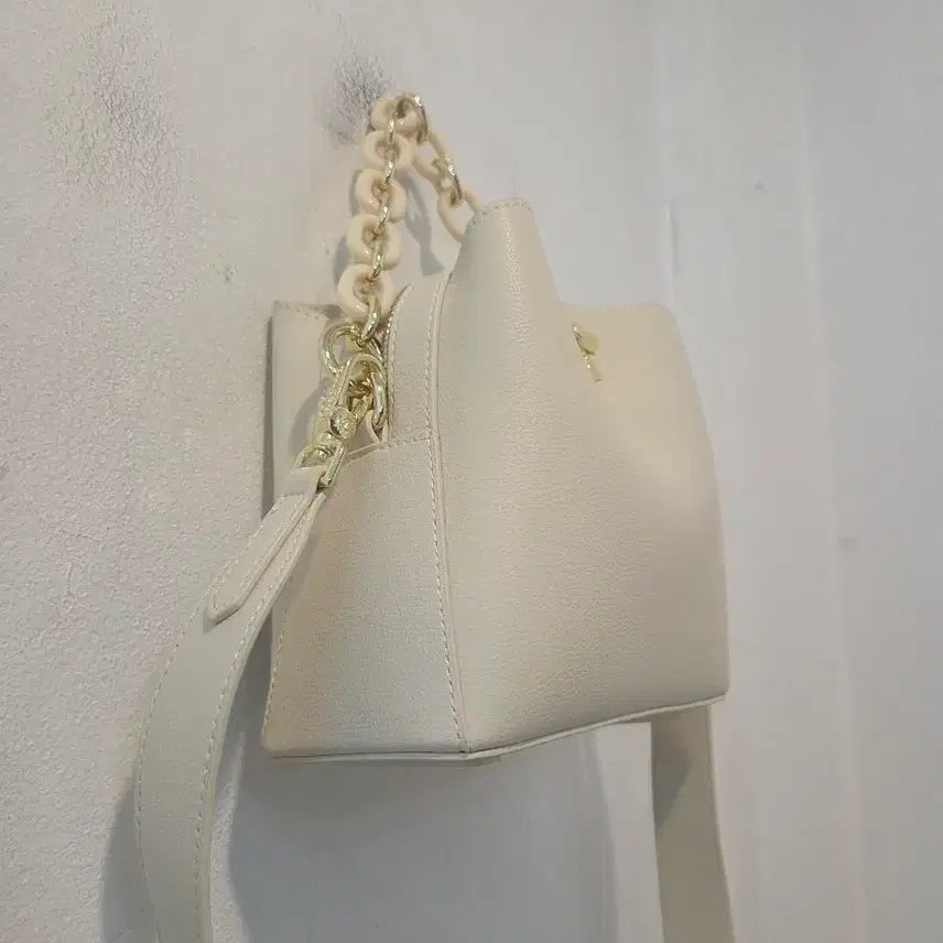[BUNJANG] MC Ivory Chain Shoulder Bag Tote Bag / 엠씨 아이보리 체인 숄더백 토트백