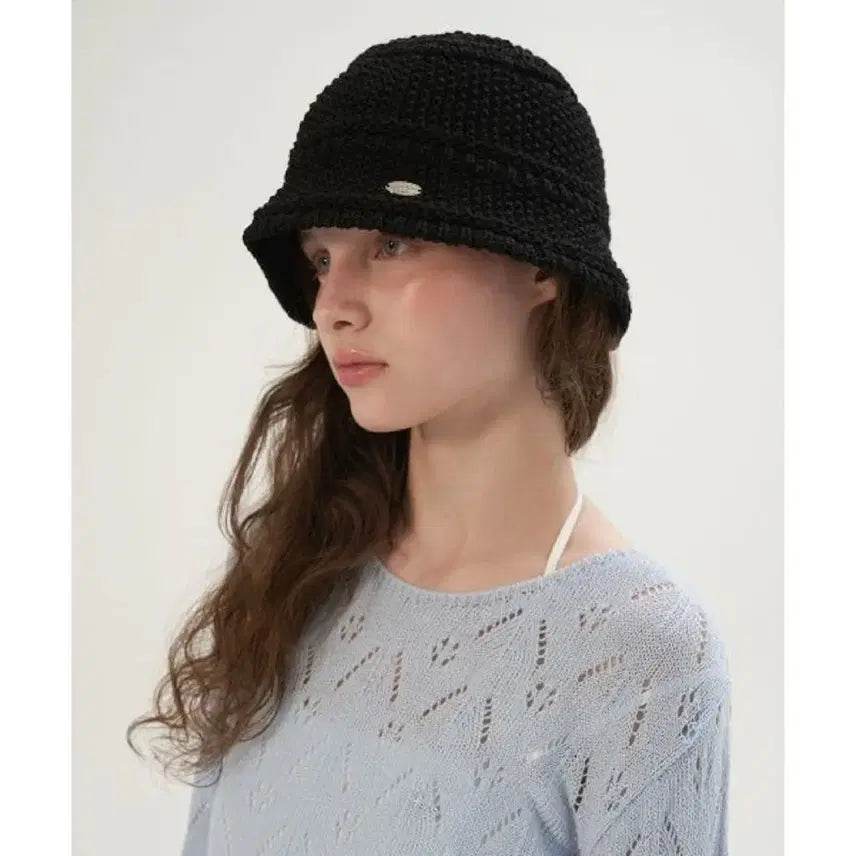 [BUNJANG] Somewhere Butter Pendant Knit Bucket Hat / 썸웨어버터 somewhere butter 팬던트 니트 버킷햇