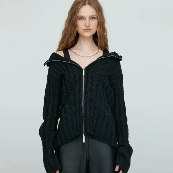 [BUNJANG] NACHE Sure Soft Knit Zip-Up / 나체 NACHE sure soft knit zip-up 니트집업