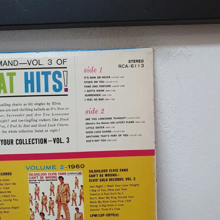 [BUNJANG] Elvis Presley Golden Records Vol. 3 1973 Japanese LP / 엘비스 골든 레코드 3집 LP 1973 일본반