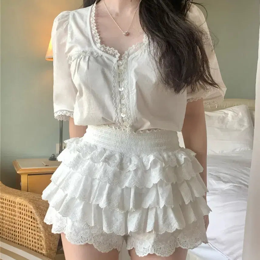 [BUNJANG] Fineh Lace Skirt Shorts / fineh 피네 레이스 치마바지 기본기장