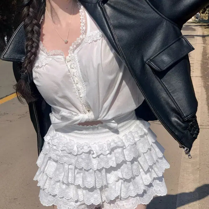 [BUNJANG] Fineh Lace Skirt Shorts / fineh 피네 레이스 치마바지 기본기장