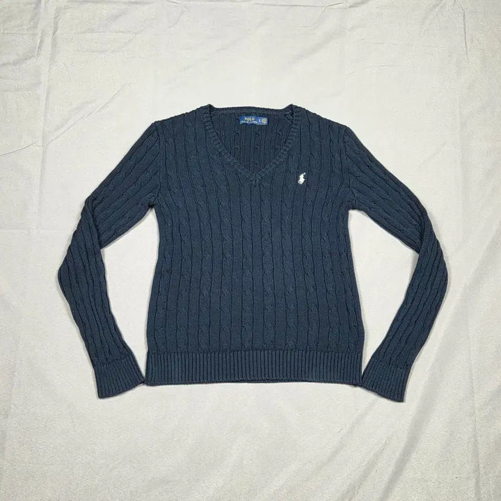 [BUNJANG] Polo Ralph Lauren Cable Cotton V-Neck Sweater / [폴로 랄프로렌] 케이블 코튼 브이넥 스웨터 | A00158