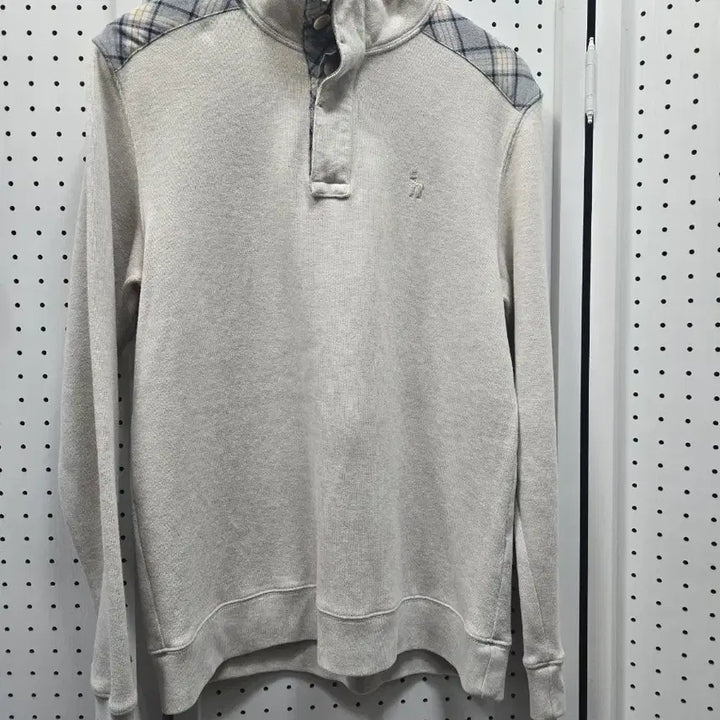 [BUNJANG] Hazzys Check Panel Sweatshirt T-Shirt / 헤지스 체크 배색 맨투맨 티셔츠95