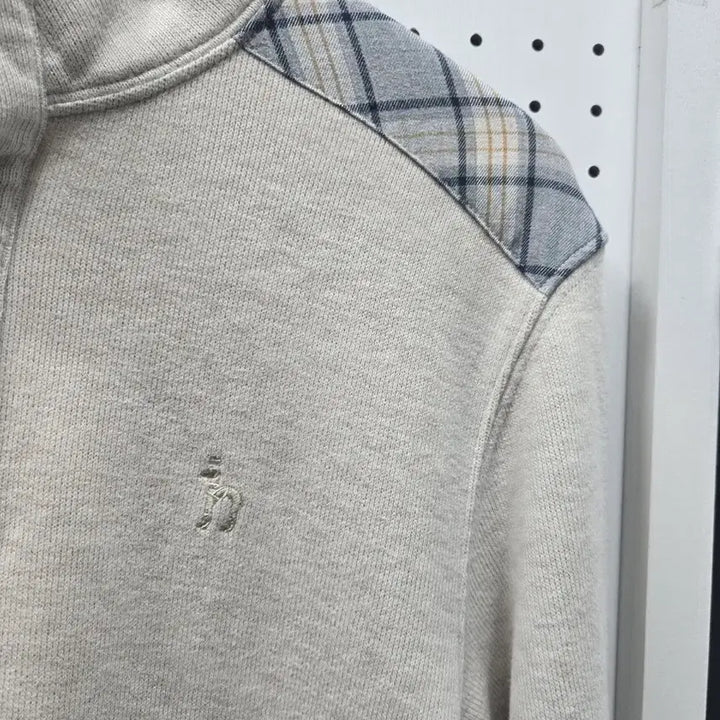 [BUNJANG] Hazzys Check Panel Sweatshirt T-Shirt / 헤지스 체크 배색 맨투맨 티셔츠95