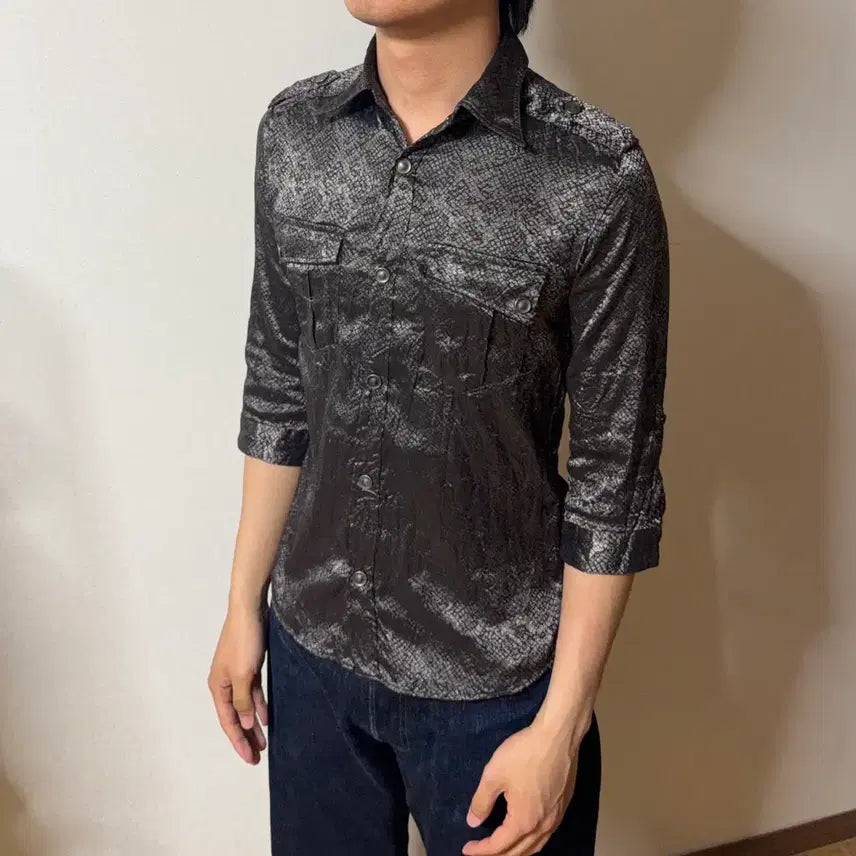 [BUNJANG] Tornado Mart Python Print Western Shirt / 토네이도마트 파이톤 셔츠