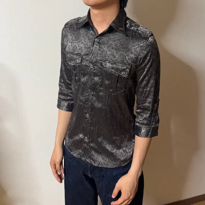 [BUNJANG] Tornado Mart Python Print Western Shirt / 토네이도마트 파이톤 셔츠