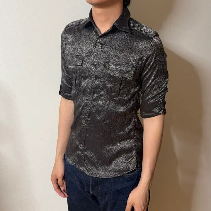 [BUNJANG] Tornado Mart Python Print Western Shirt / 토네이도마트 파이톤 셔츠