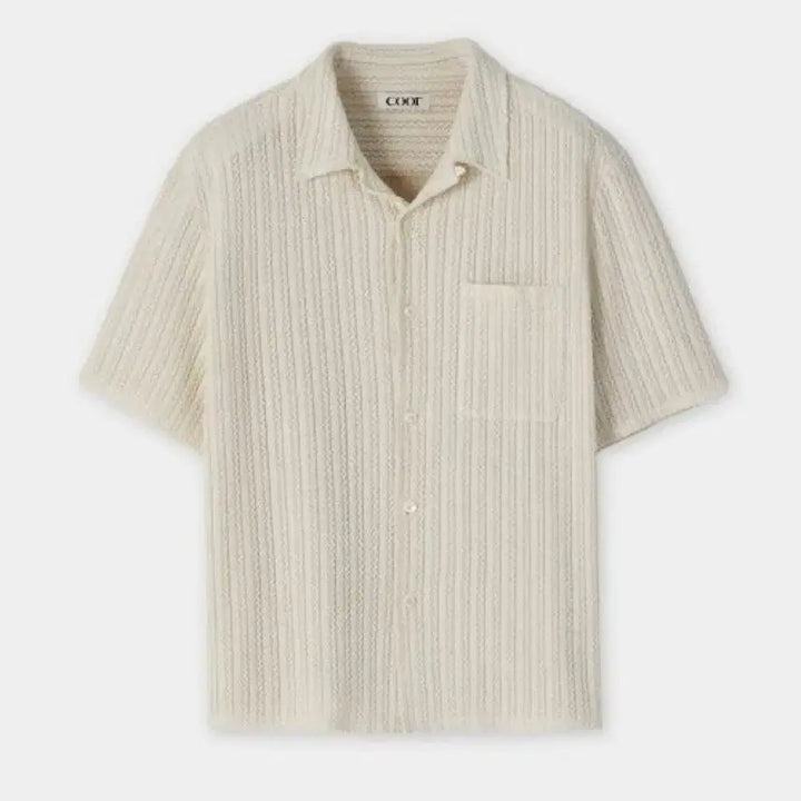 [BUNJANG] coor Cable Knit Short Sleeve Shirt / 쿠어coor 케이블니트 반팔셔츠